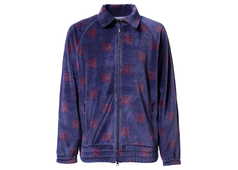 Needles Velour Papillon Track Jacket Purple Bordeaux メンズ - FW22