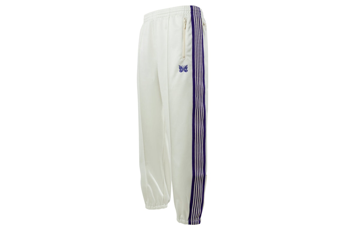 Pre-owned Needles Zipped Track Pants Ice White