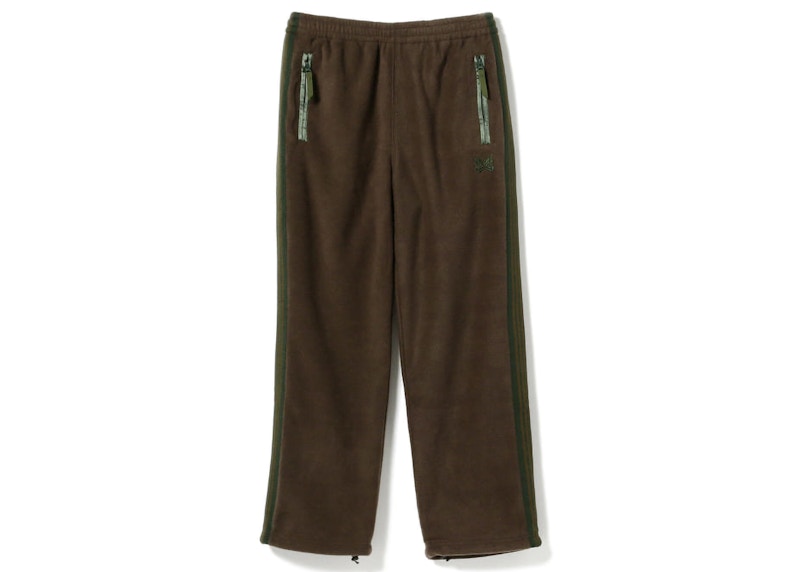 Needles x Beams Fleece Track Pants Brown Green Men's - FW22 - US