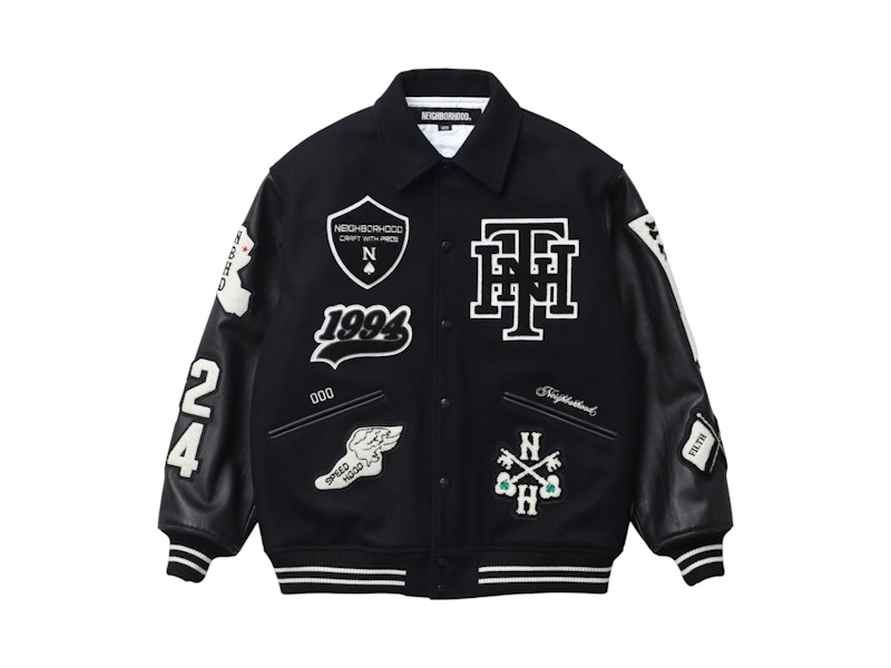 Neighborhood Stadium Jacket Black x White Men's - US
