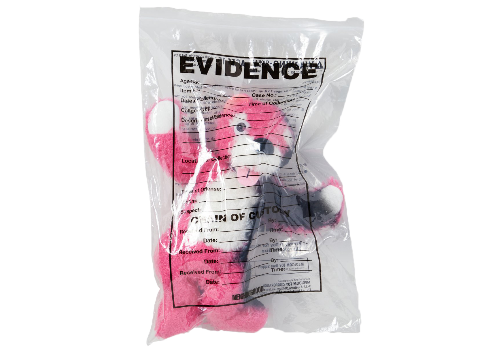 Neighborhood x Breaking Bad Evidence Bear Plush Pink