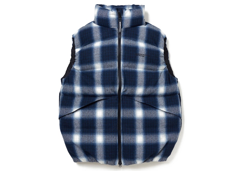 宇宙の香り NEIGHBORHOOD PENDLETON DOWN VEST Lサイズ 青 - ダウンベスト