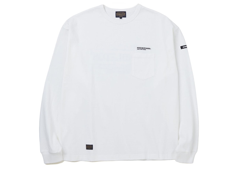 Neighborhood x Pendleton LS Crewneck Pocket T-Shirt White - FW22