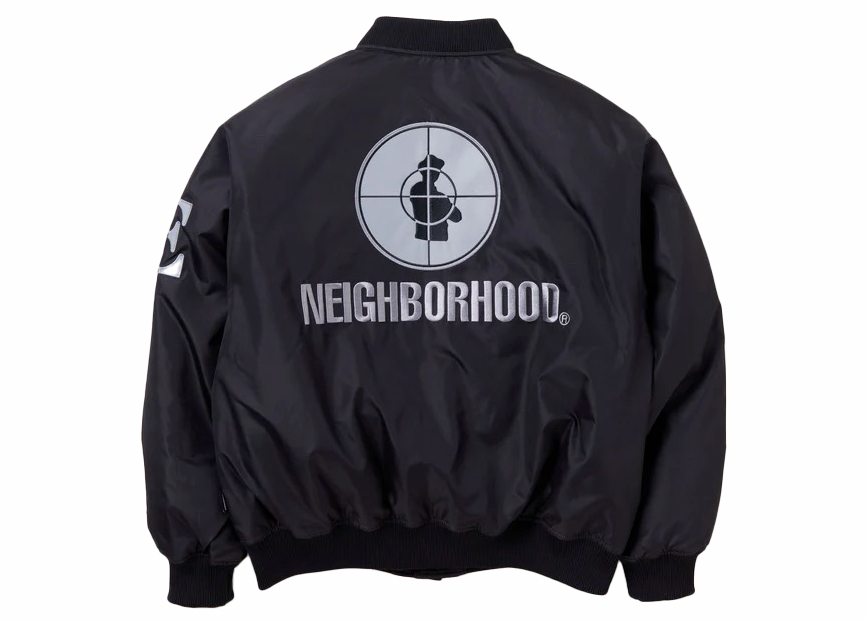 Neighborhood x Public Enemy x Majestic Baseball Jacket Black Men's