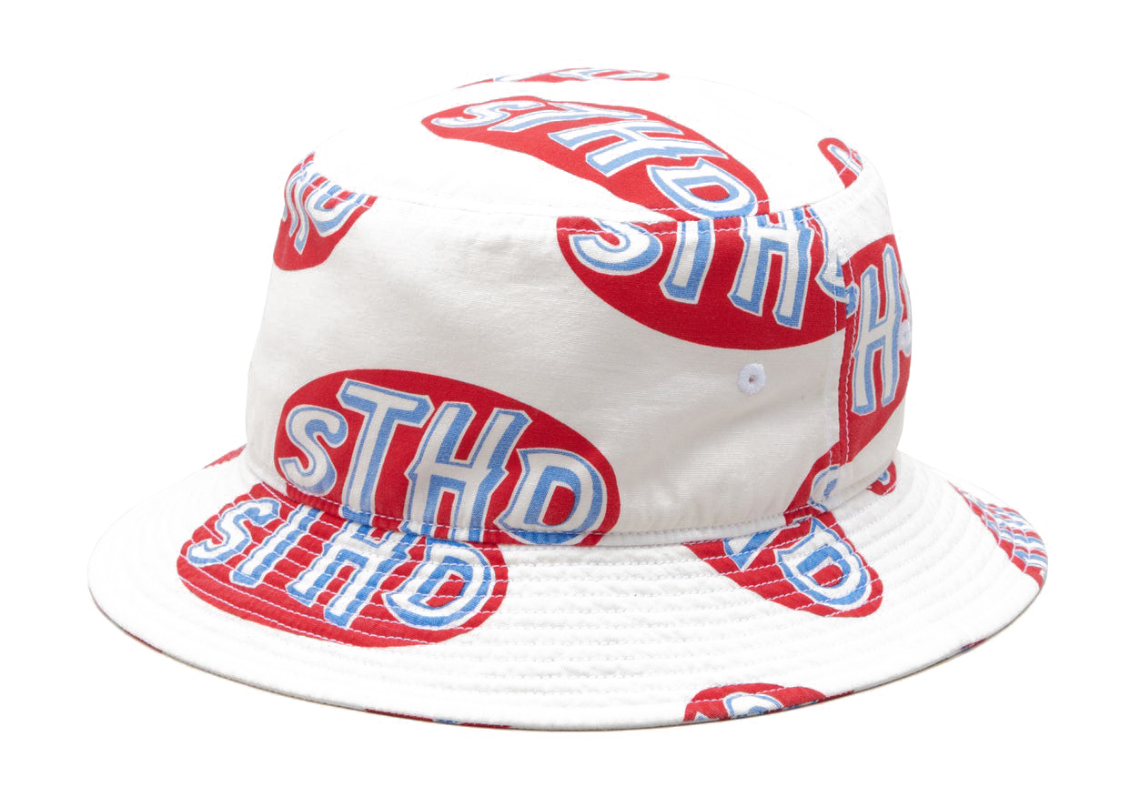 Neighborhood x Saint Mxxxxxx STHD Bucket Hat White Red - SS23 - TW