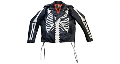 Neighborhood x Vlone Skeleton Leather Jacket Black/Green Men's - US