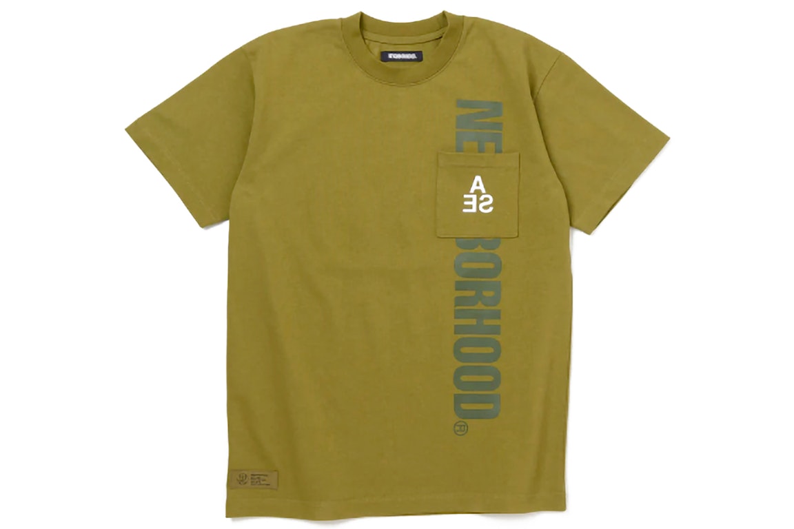 Pre-owned Neighborhood X Wind And Sea #4 T-shirt Olive Drab