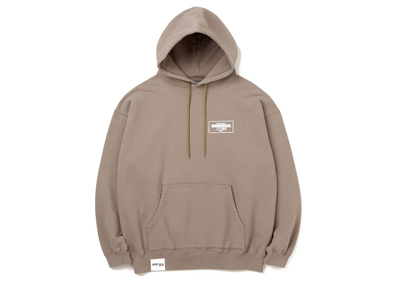 Neighborhood x Wind and Sea L/S Sweatparka Hoodie Brown Men's