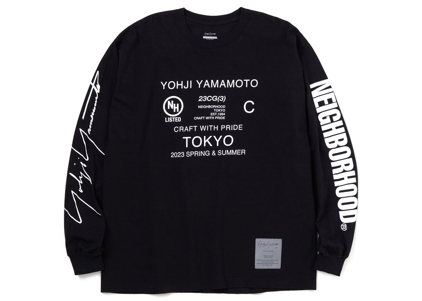 Neighborhood x Yohji Yamamoto L/S T-Shirt Black Men's - FW22 - US