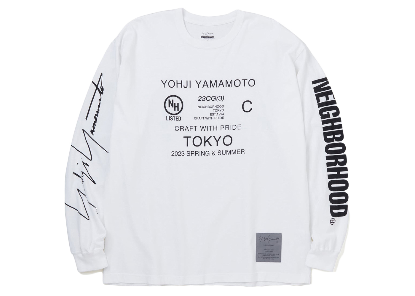 Neighborhood x Yohji Yamamoto L/S T-Shirt White - FW22 Men's - US