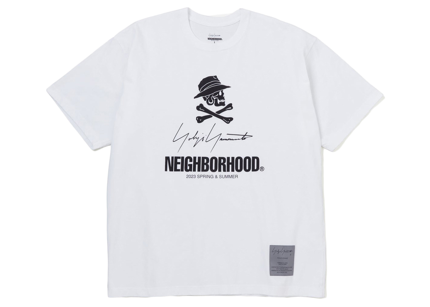 Neighborhood x Yohji Yamamoto S/S Skull T-Shirt White Men's - FW22 
