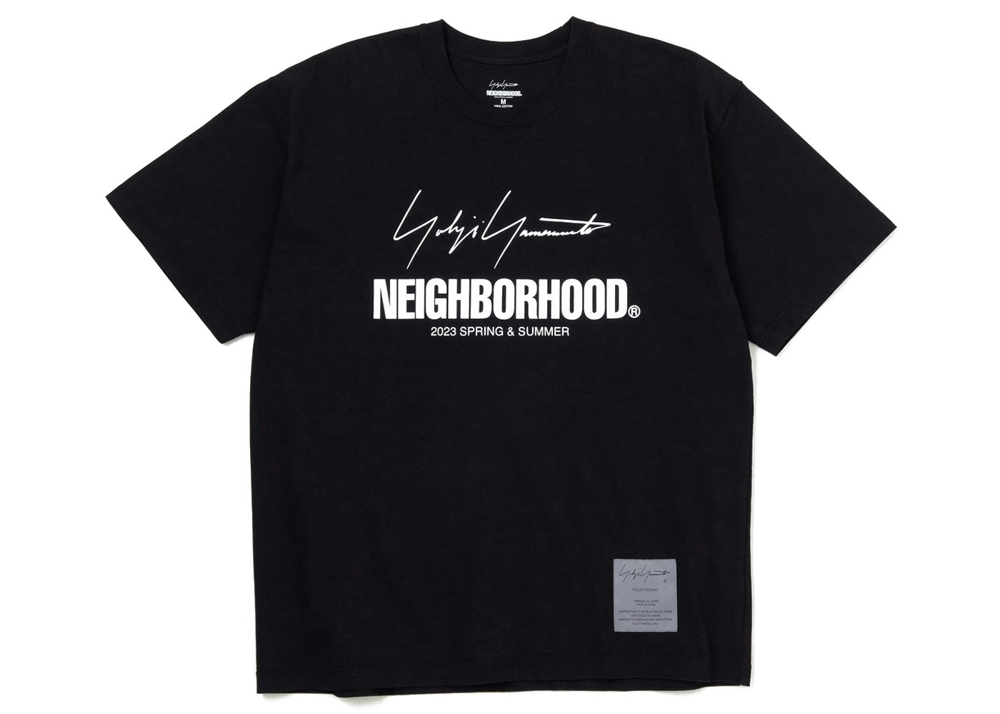 Neighborhood x Yohji Yamamoto S/S T-Shirt Black FW22 Men's US