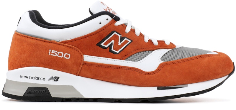 New balance white hot sale and orange