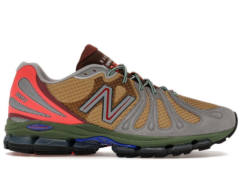 Men's New Balance 1890 Action Bronson Planet Frog Sneakers in Yellow/Grey