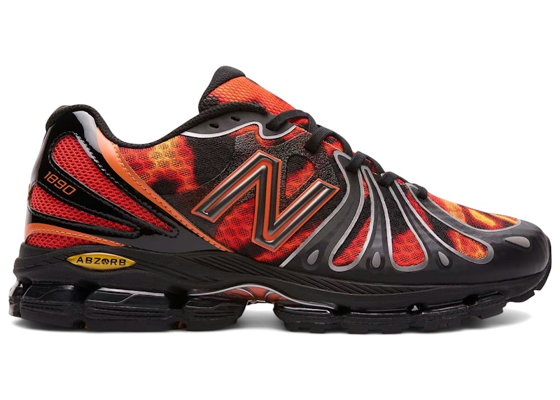 Men's New Balance 1890 Joe Freshgoods Finger Waves Sneakers in Orange/Black