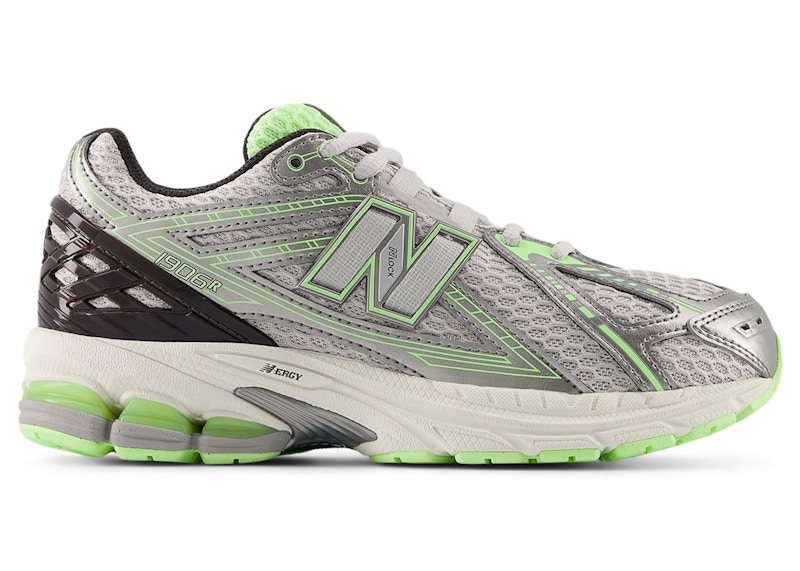 Pre-owned New Balance 1906r Sneakers In Dark Silver Metallic/mint Flash