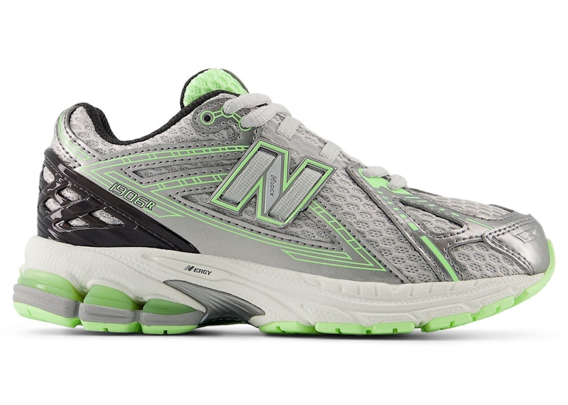 Pre-owned New Balance 1906r Sneakers In Dark Silver Metallic/mint Flash
