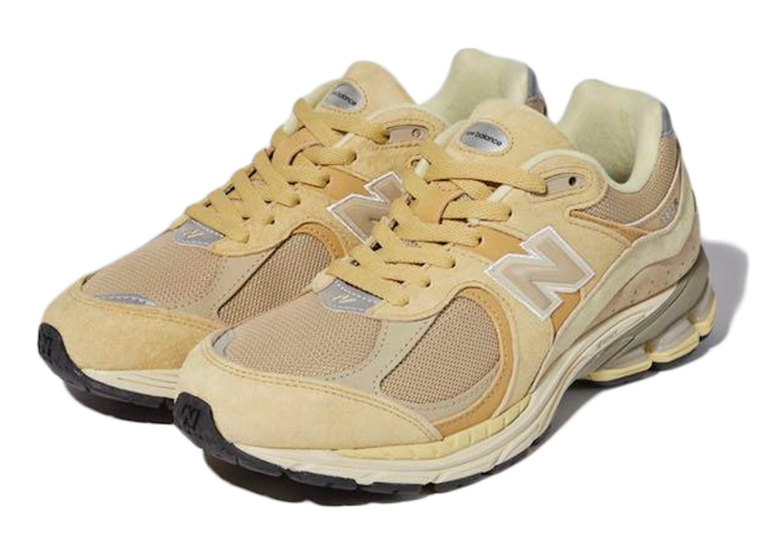 Pre-owned New Balance 2002r Auralee Yellow Beige In Yellow/beige/white