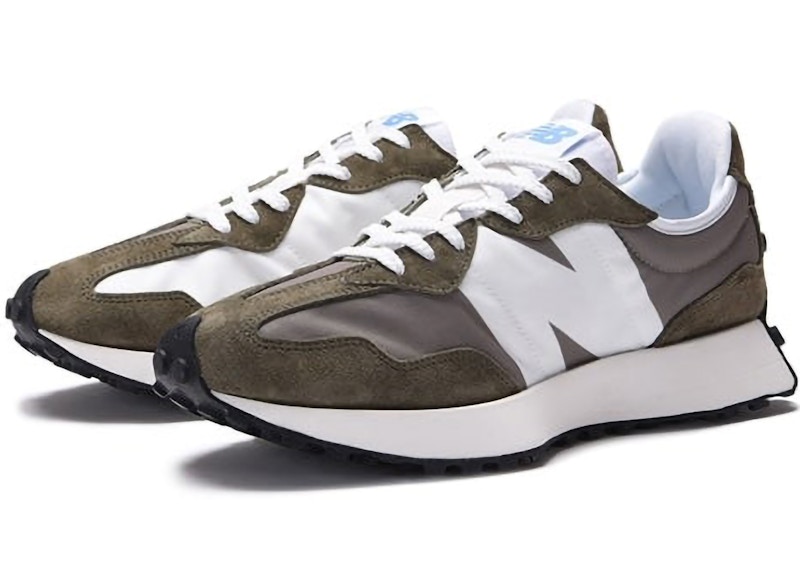 New Balance 327 Khaki White Men's Trainers - U327LE - GB