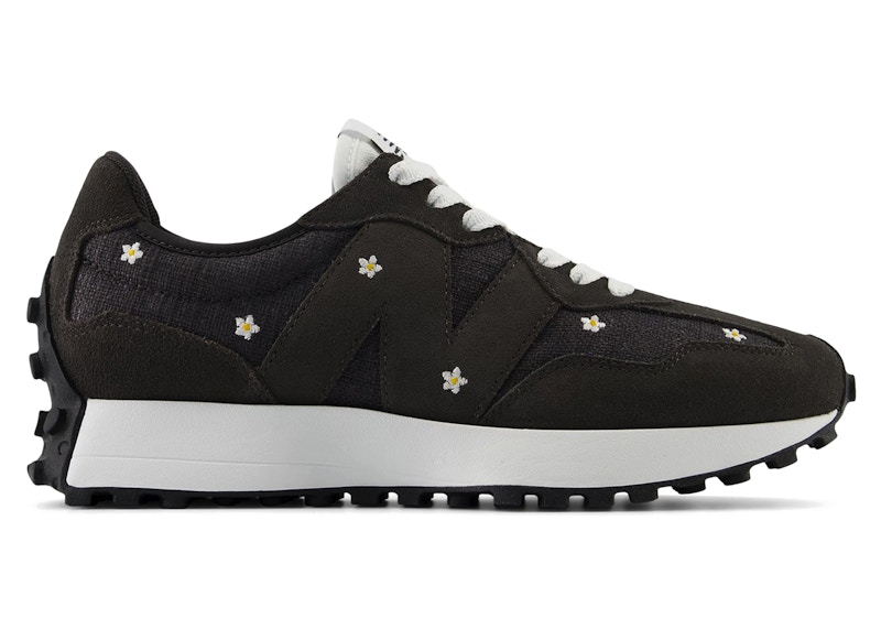 New Balance 327 Black Cement Floral Embroidery (Women's New Balance 327 Black Cement Floral Embroidery (Women's