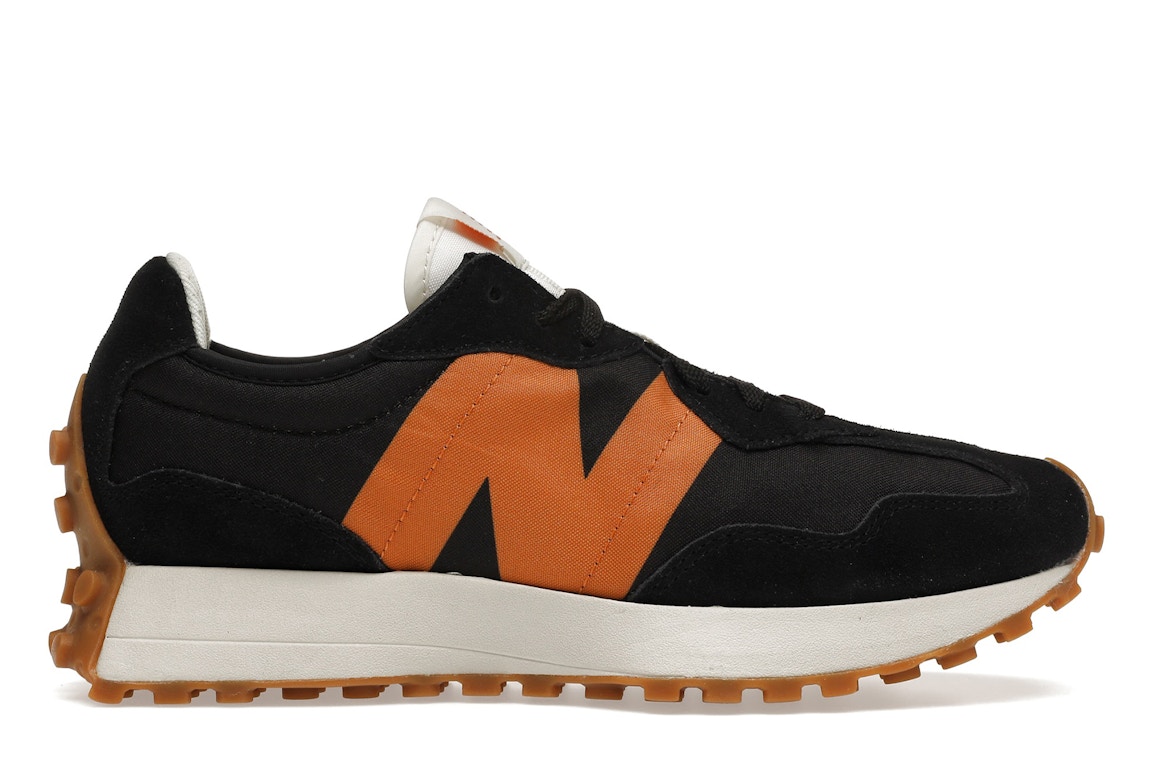 Pre-owned New Balance 327 Black Orange In Black/muted Gold