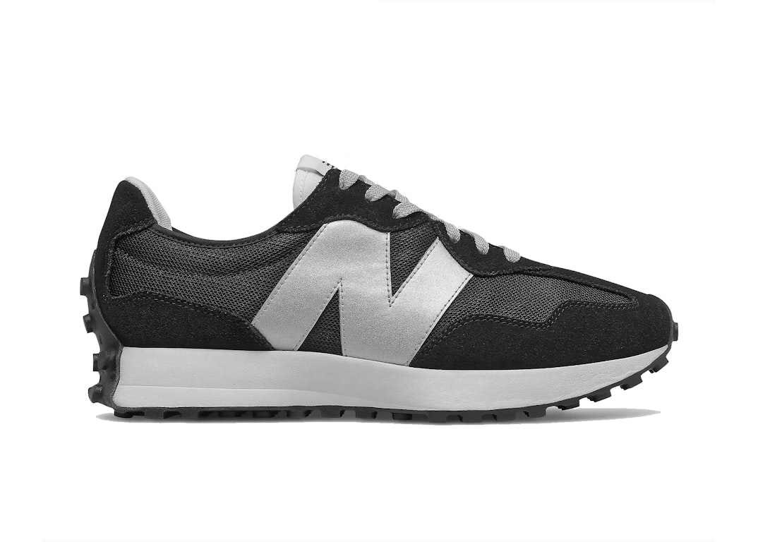 Pre-owned New Balance 327 Black Silver In Black/metallic Silver