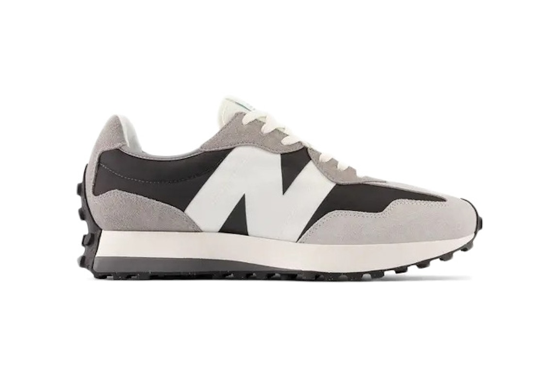 Pre-owned New Balance 327 Black White Light Grey In Black/grey/white