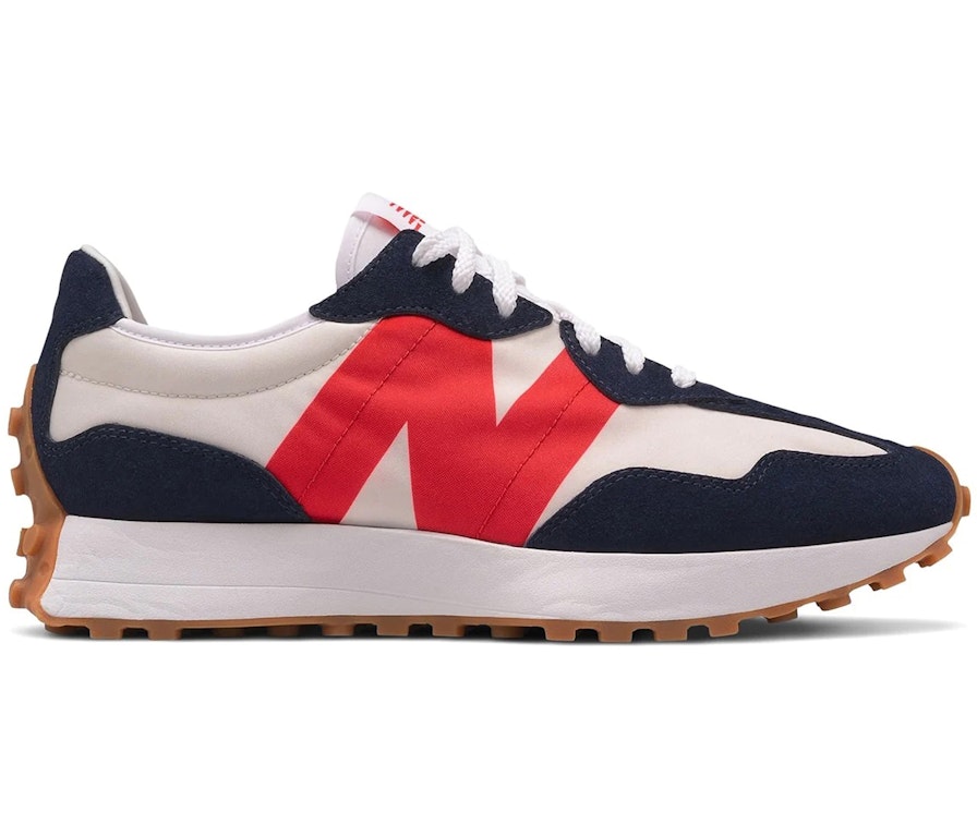 Pre-owned New Balance 327 Navy Red Gum In Navy/red-gum