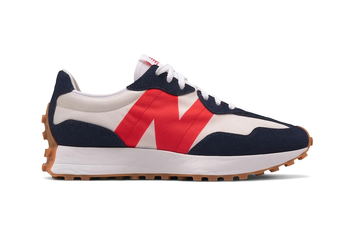 Pre-owned New Balance 327 Navy Red Gum In Navy/red-gum