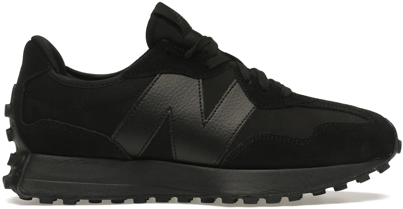 New Balance 327 suede sneakers in triple black