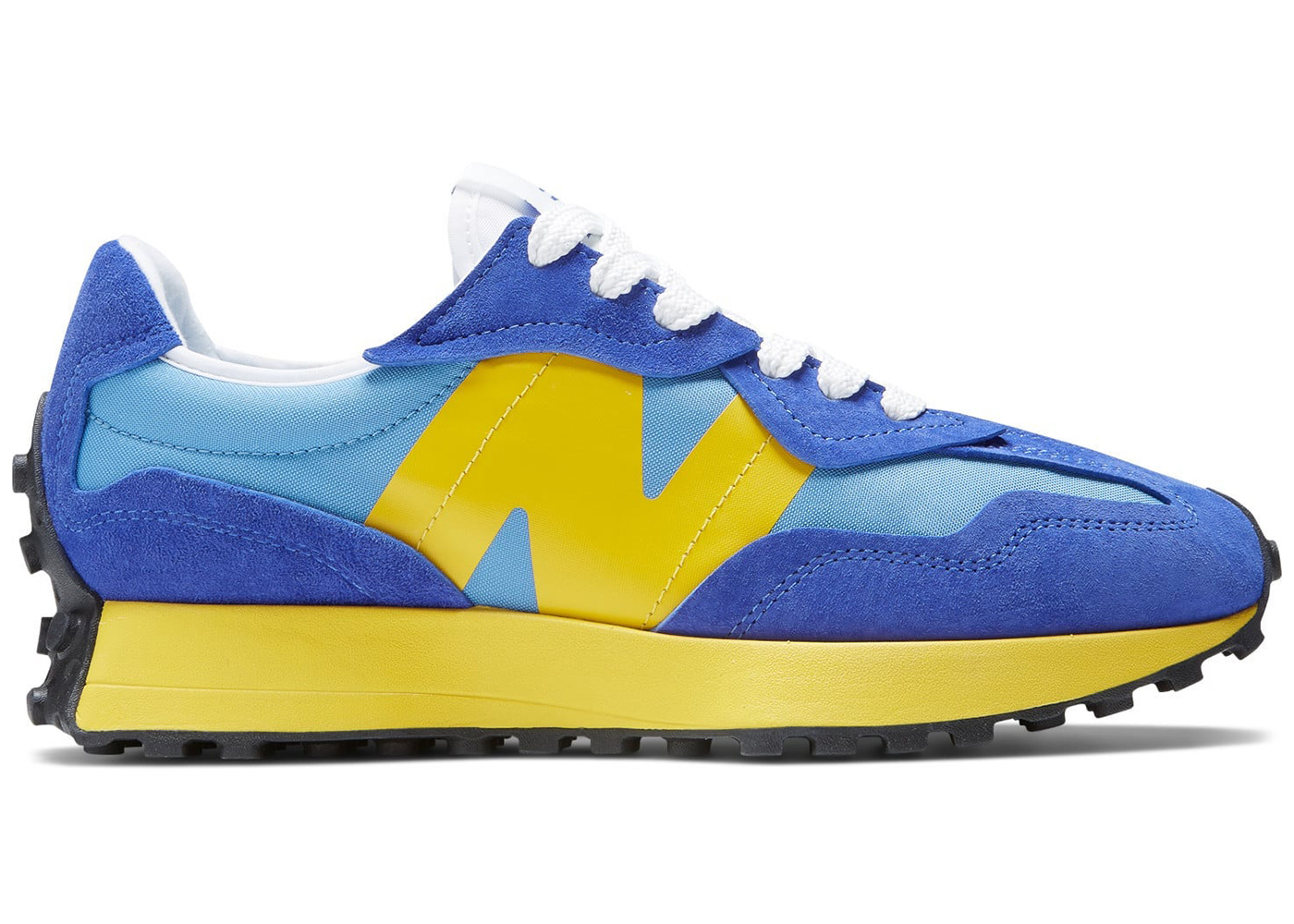 New Balance 327 Warped Essentials Marine Blue Yellow Men's