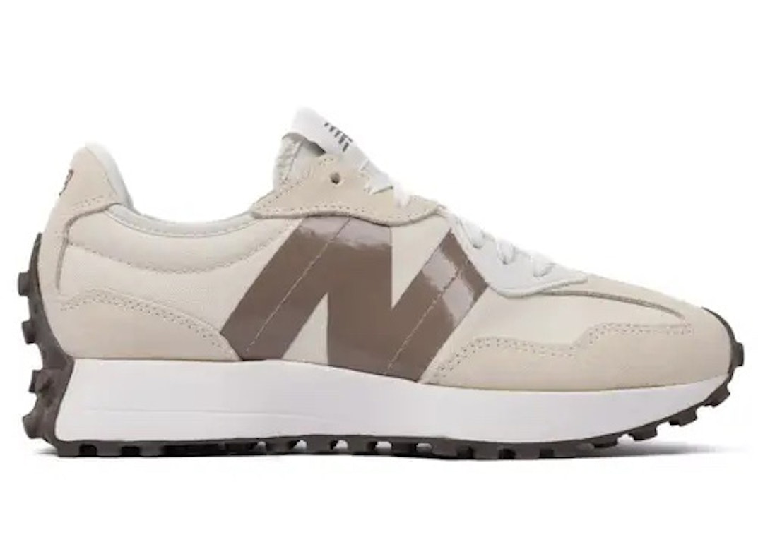 Pre-owned New Balance 327 White Beige Light Brown (women's) In White/beige/light Brown