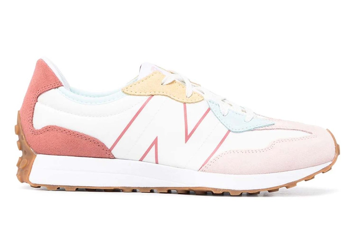 Pre-owned New Balance 327 White Oyster Pink Gum (gs) In Oyster Pink/henna