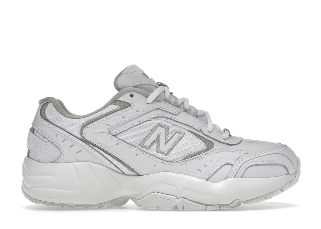 Pre-owned New Balance 452 White Light Cliff Grey (women's) In White/light Cliff Grey/black