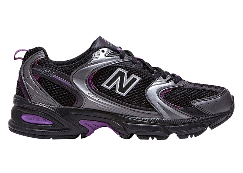 Purple and black store new balance