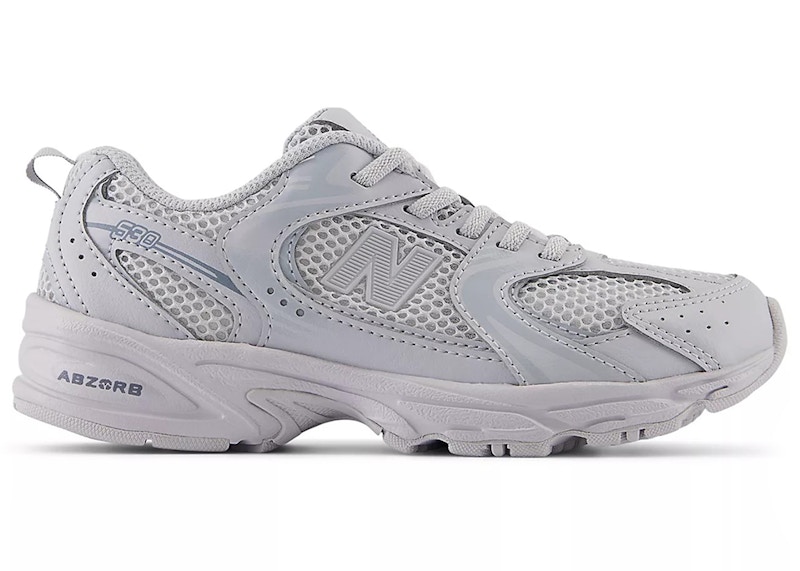 P New Balance 530 Bungee Lace Pearl Grey Steel (PS) Trainers