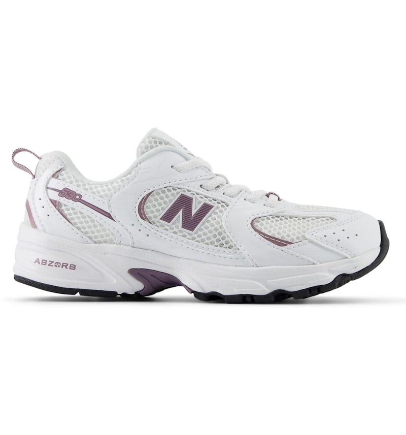 New Balance 530 Bungee Lace White Dark Ice Wine (PS) PZ530SR US