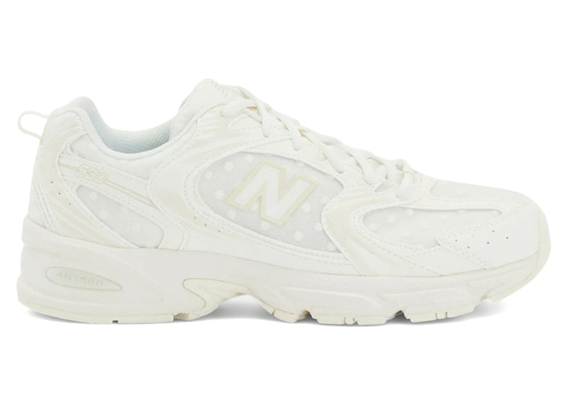 Pre-owned New Balance Men's  530 Polka Dot Sneakers In Cream In White