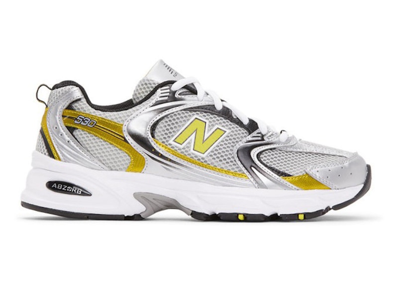 new balance silver yellow