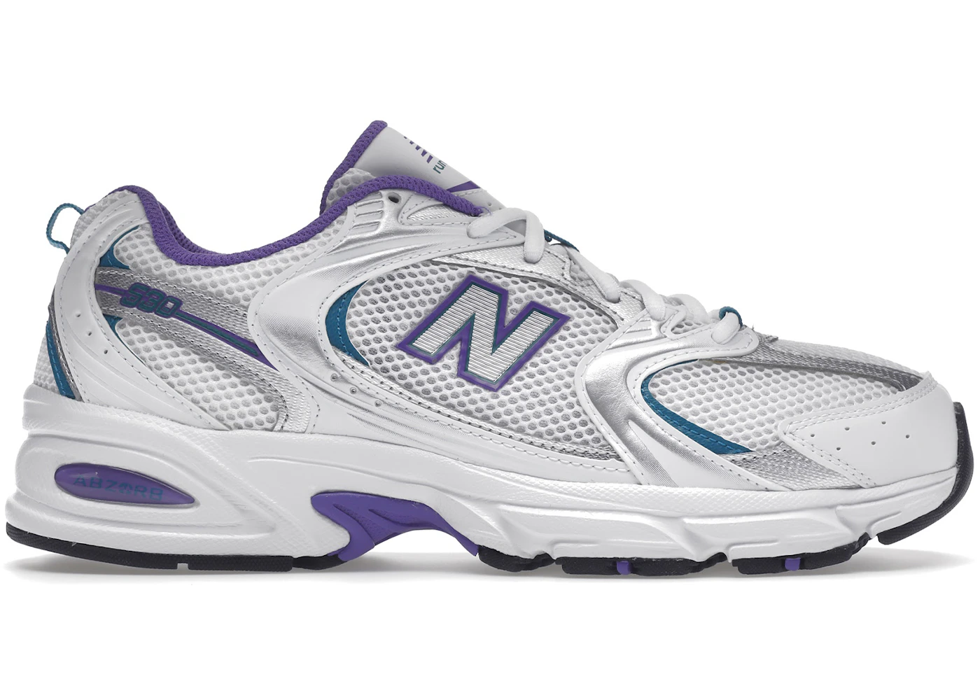 New balance 530 white purple green Clearance