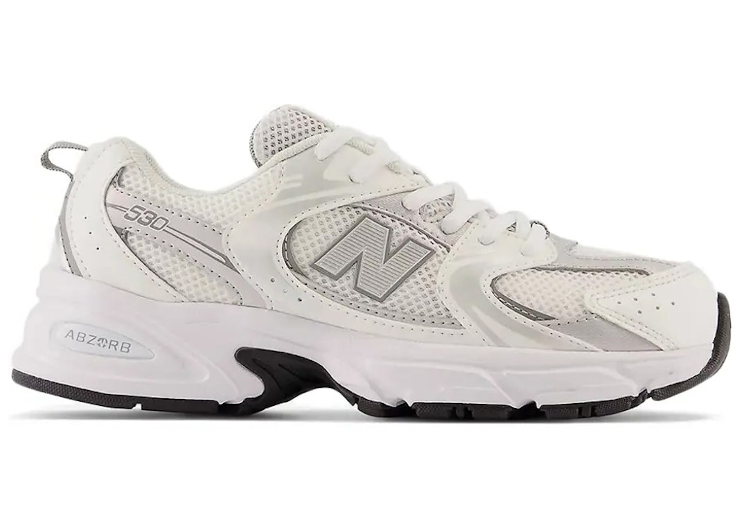 Pre-owned New Balance 530 White Silver (gs) In White/silver Metallic