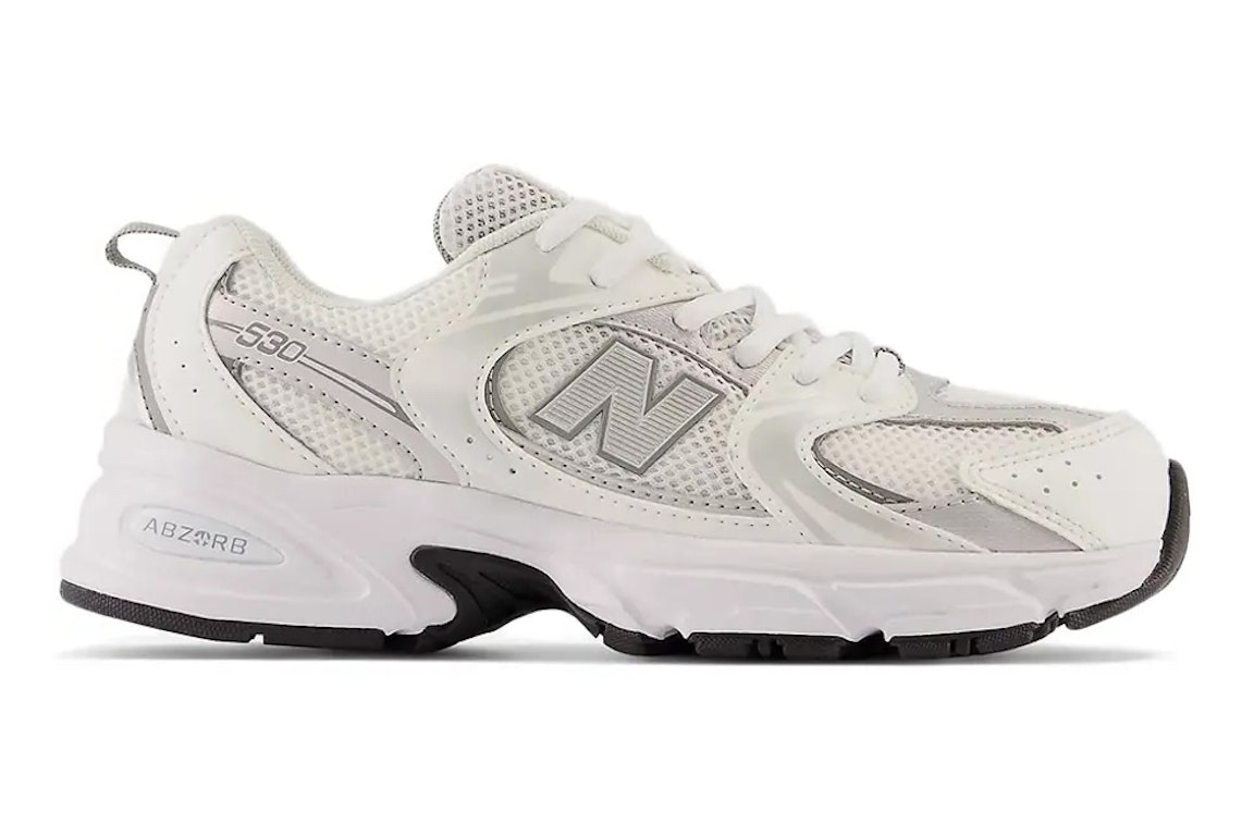 Pre-owned New Balance 530 White Silver (gs) In White/silver Metallic