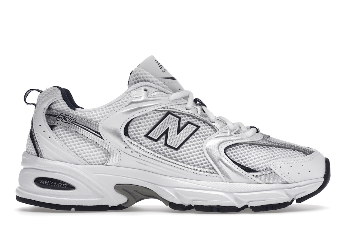 Pre-owned New Balance 530 White Silver Navy In White/silver/navy