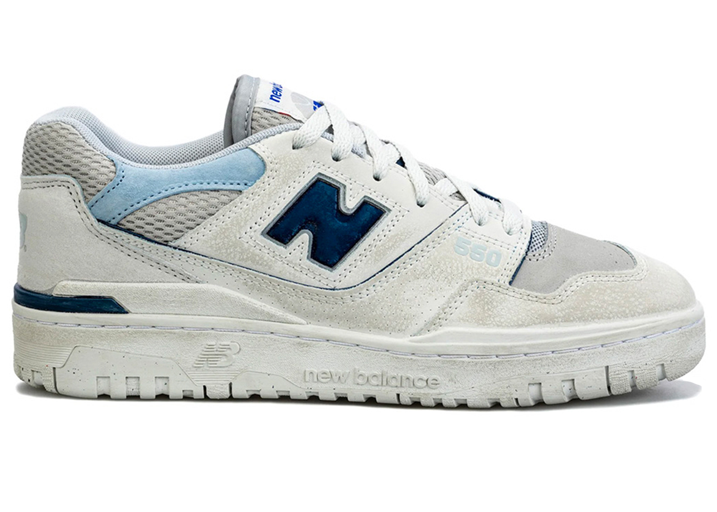 New Balance 550 Aged White Grey Blue Men's - Sneakers - US