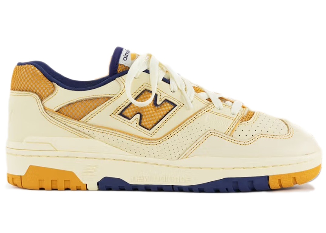 Pre-owned New Balance 550 Aime Leon Dore Masaryk Community Gym Yellow In White/yellow