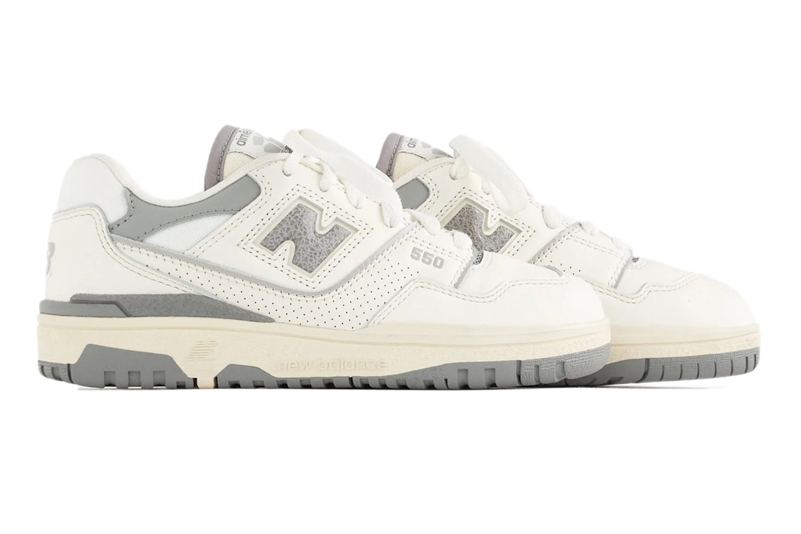 Pre-owned New Balance 550 Aime Leon Dore White Grey (ps) In White/grey