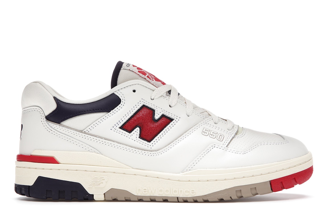 Pre-owned New Balance 550 Aime Leon Dore White Navy Red In White/navy-red