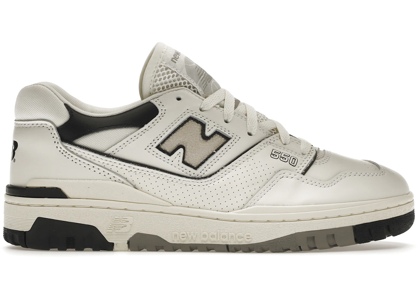 New Balance 550 Cream Black Men's BB550LWT US