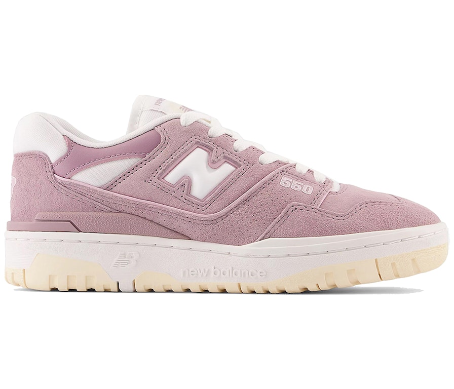 Pre-owned New Balance 550 Lilac Chalk Suede (women's) In Lilac Chalk/macadamia Nut/white