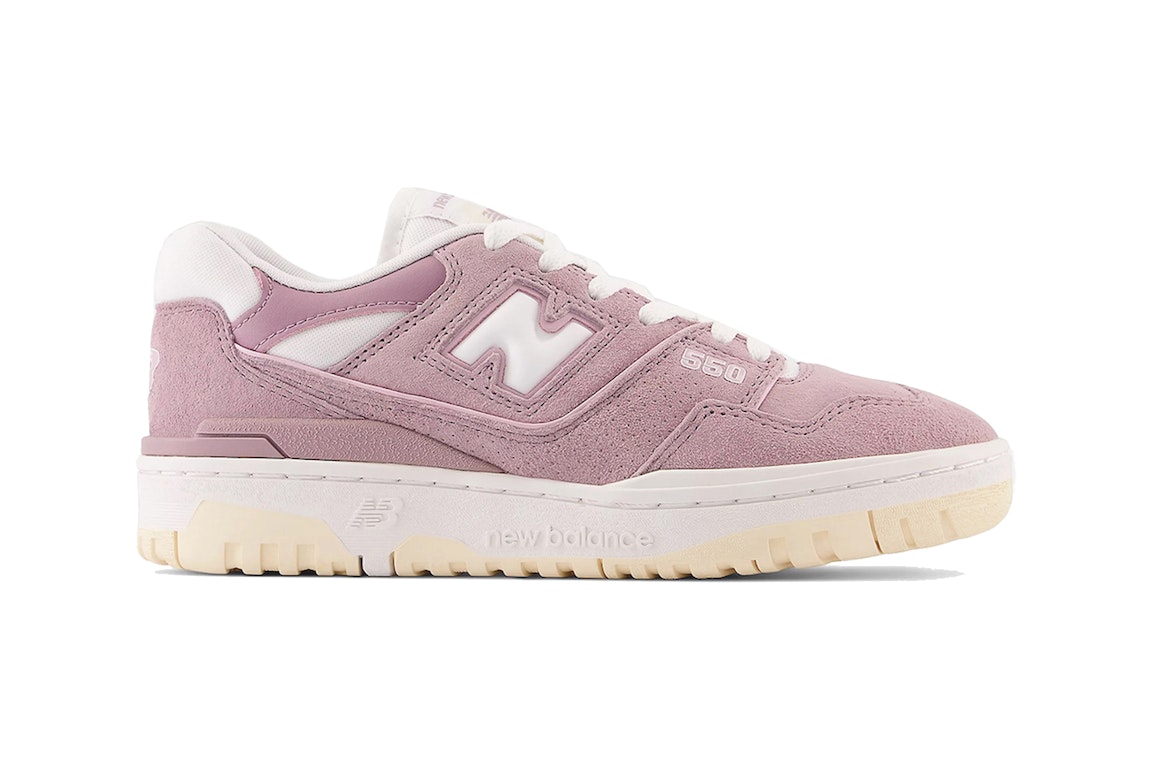 Pre-owned New Balance 550 Lilac Chalk Suede (women's) In Lilac Chalk/macadamia Nut/white